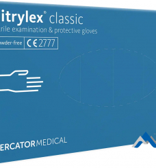 Рукавички нітрилові, Nitrylex Classic (М),без пудри (Mercator Medical), 100 шт.